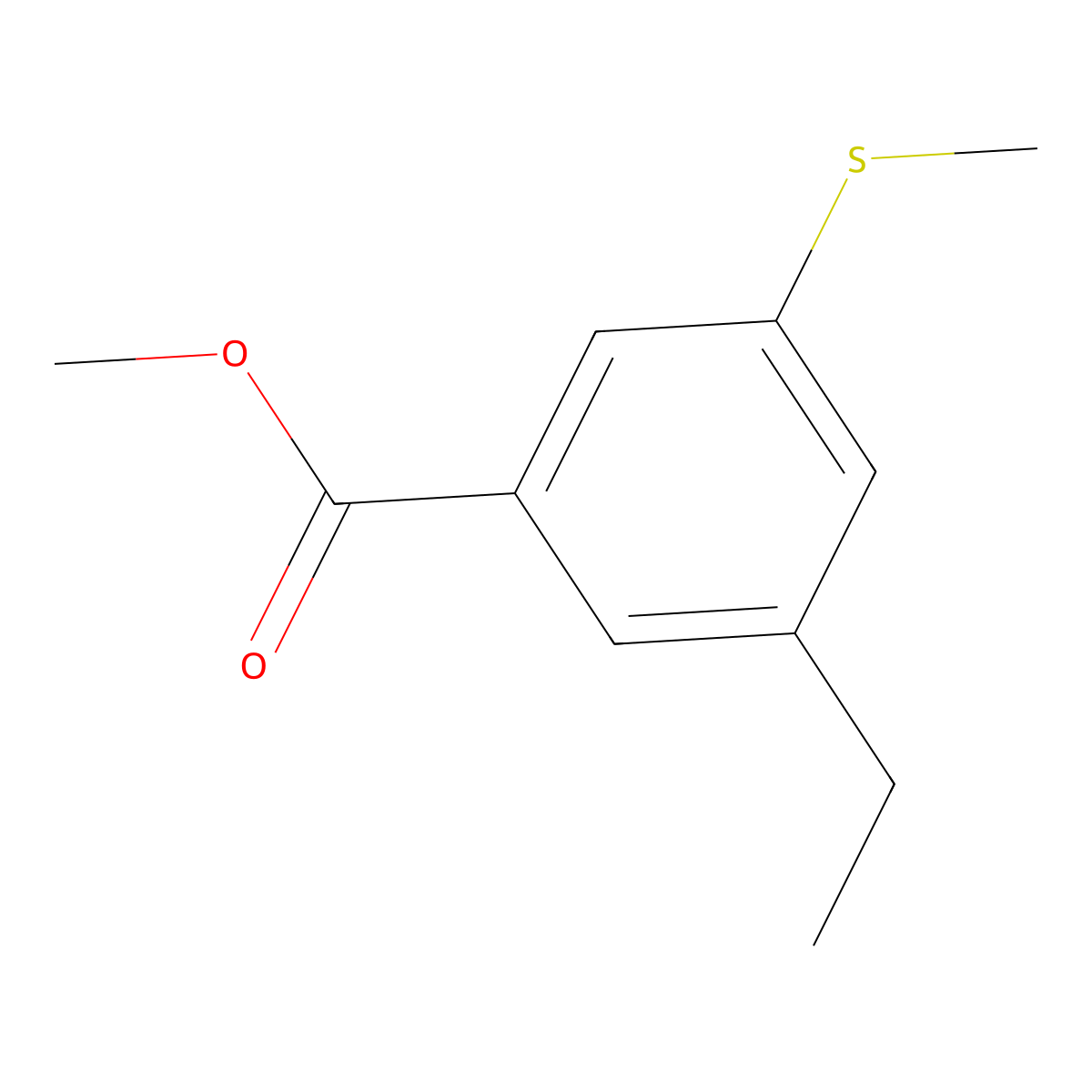 Methyl 3-ethyl-5-(methylthio)benzoate molecular structure, CAS 1824434-97-0