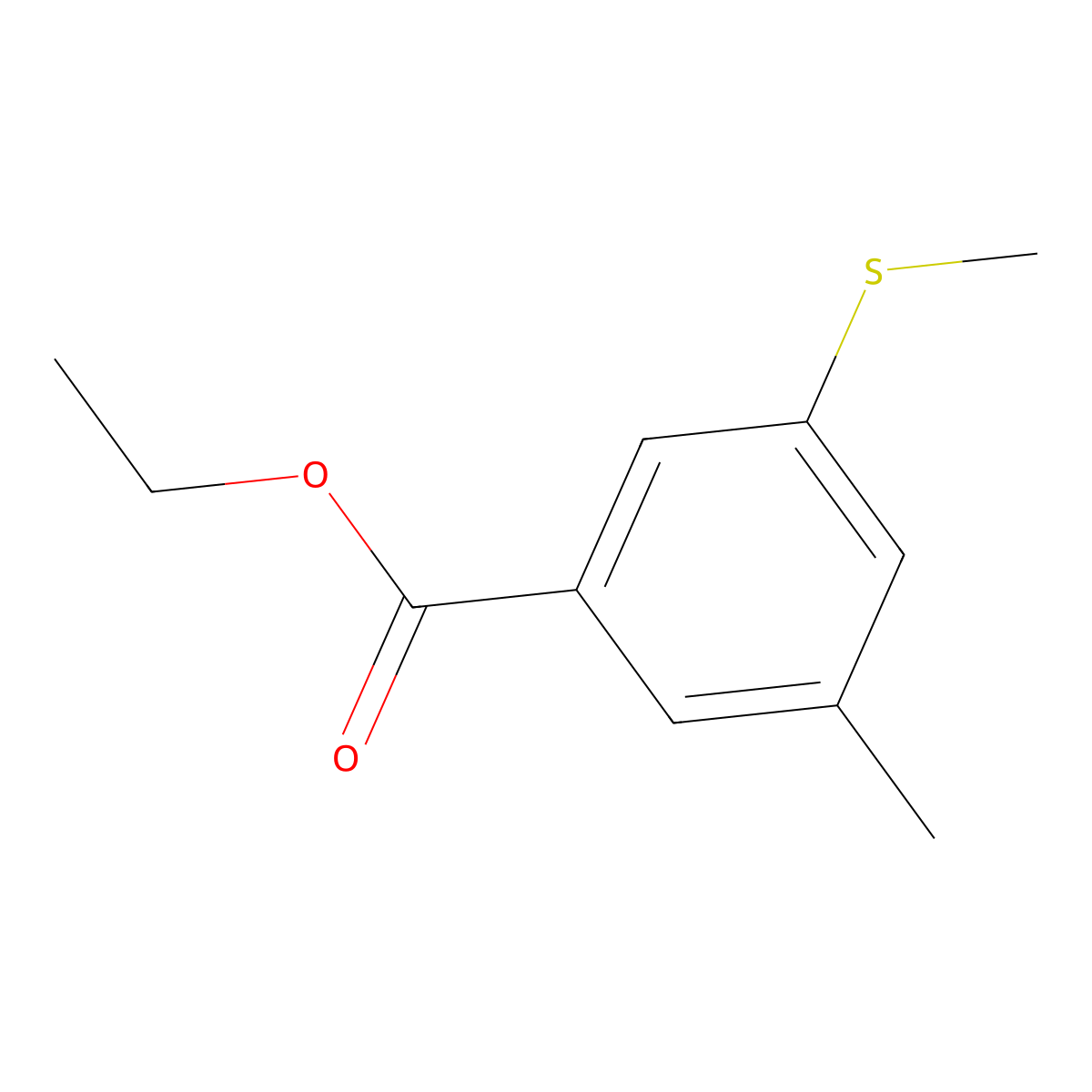 Ethyl 3-methyl-5-(methylthio)benzoate molecular structure, CAS 1824434-98-1