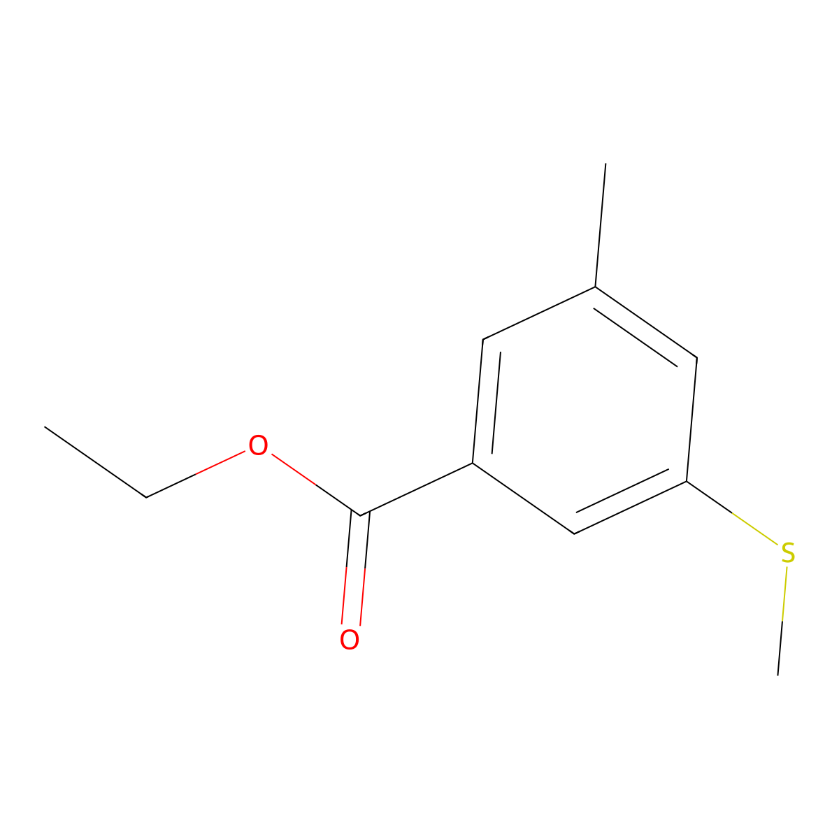 Ethyl 3-methyl-5-(methylthio)benzoate molecular structure, CAS 1824434-98-1