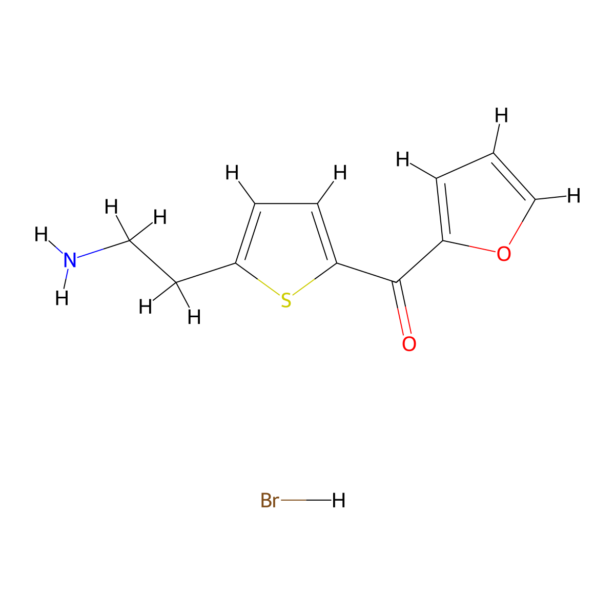 [5-(2-Aminoethyl)-2-thienyl](2-furyl)methanone hydrobromide molecular structure, CAS 1824437-51-5