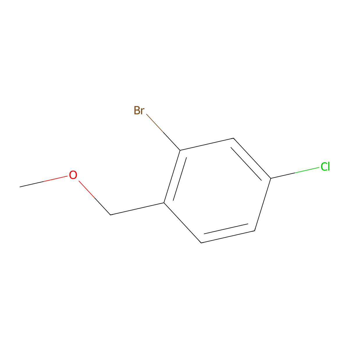 2-Bromo-4-chloro-1-(methoxymethyl)benzene molecular structure, CAS 1824438-41-6