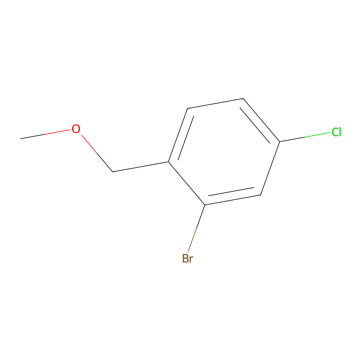 2-Bromo-4-chloro-1-(methoxymethyl)benzene molecular structure, CAS 1824438-41-6