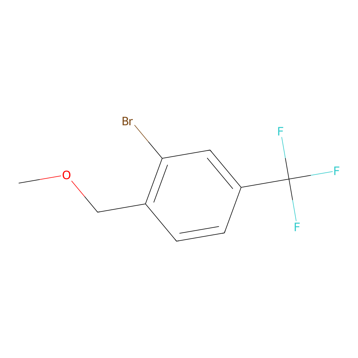 2-Bromo-1-(methoxymethyl)-4-(trifluoromethyl)benzene molecular structure, CAS 1824438-46-1