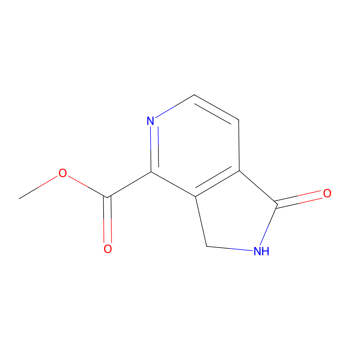 Methyl 1-oxo-2,3-dihydropyrrolo[3,4-c]pyridine-4-carboxylate molecular structure, CAS 1824438-79-0