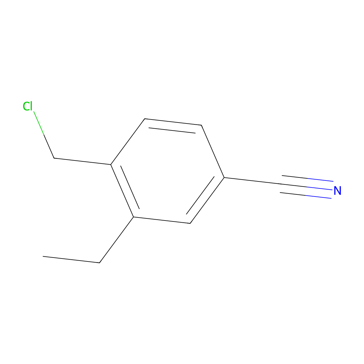 4-(Chloromethyl)-3-ethylbenzonitrile molecular structure, CAS 1824440-19-8