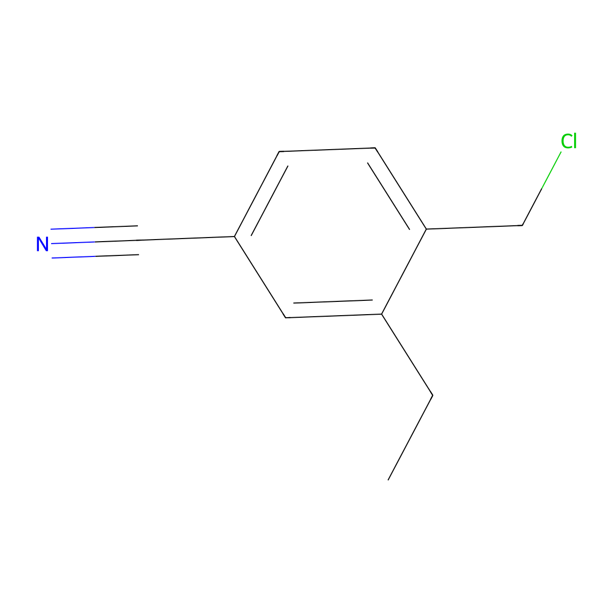 4-(Chloromethyl)-3-ethylbenzonitrile molecular structure, CAS 1824440-19-8