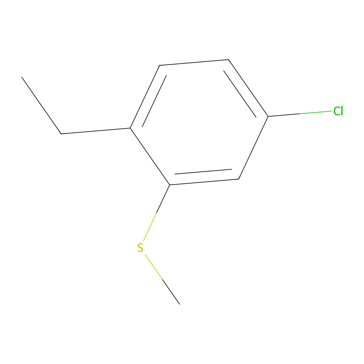(5-Chloro-2-ethylphenyl)(methyl)sulfane molecular structure, CAS 1824441-56-6