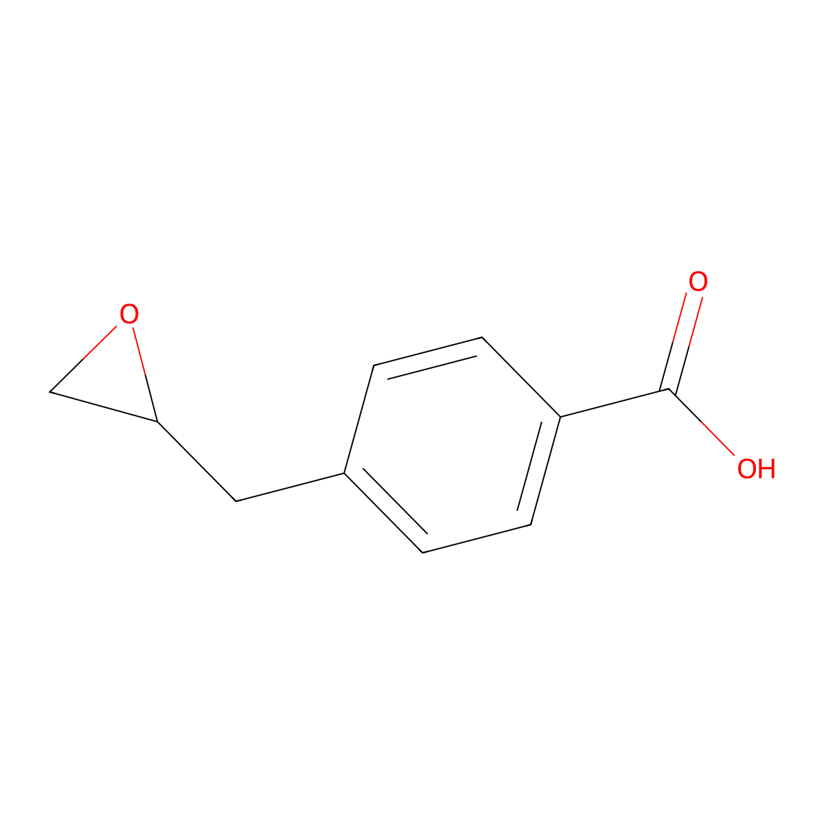 4-[(Oxiran-2-yl)methyl]benzoic acid molecular structure, CAS 1824444-36-1
