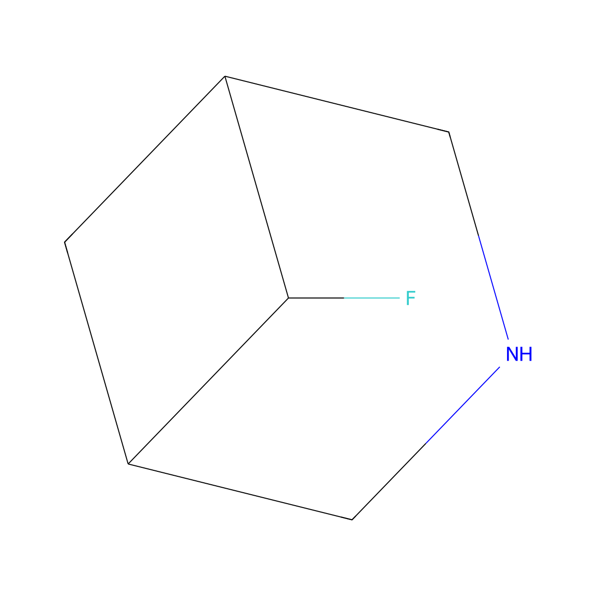 6-Fluoro-3-azabicyclo[3.1.1]heptane molecular structure, CAS 1824445-52-4