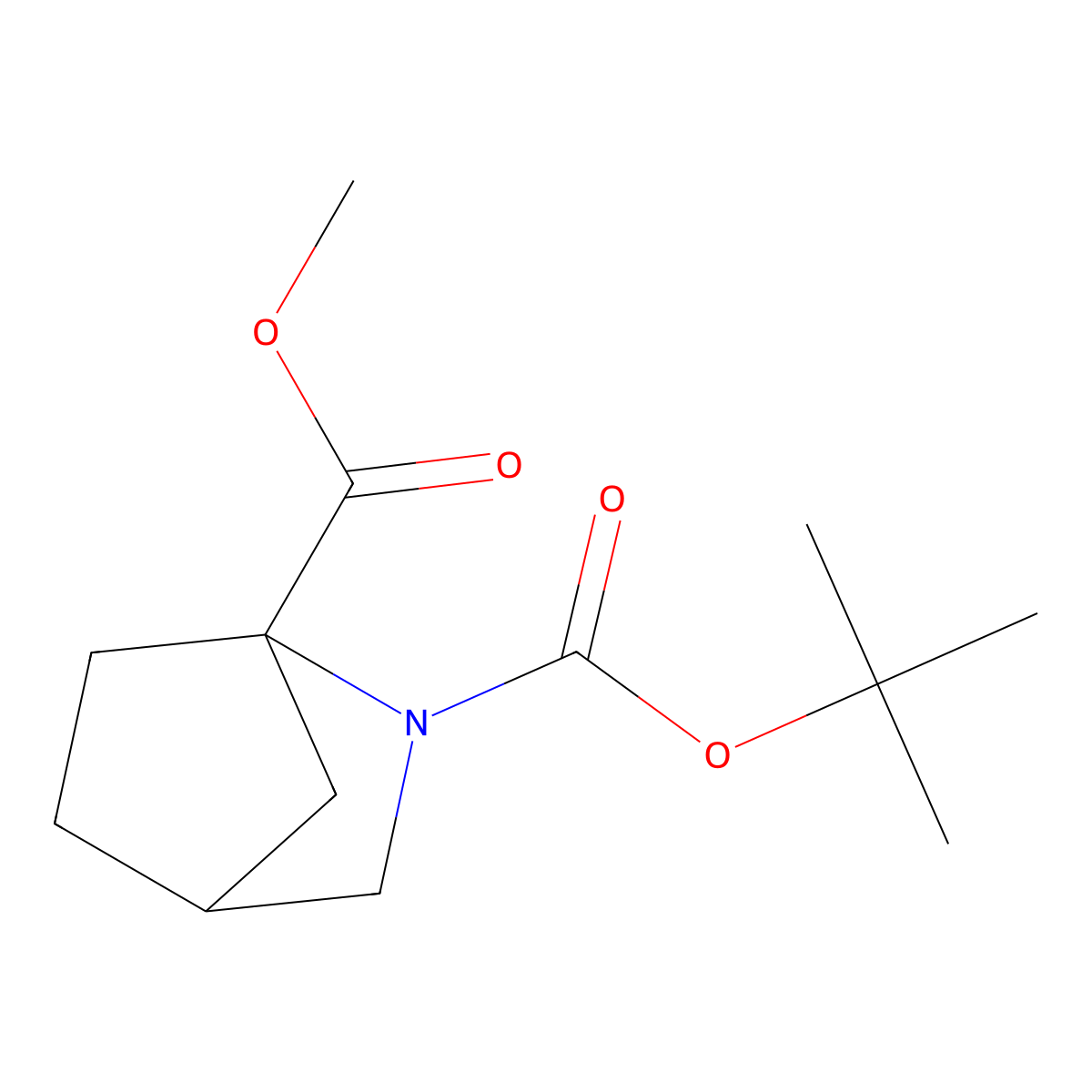 2-tert-Butyl 1-methyl 2-azabicyclo[2.2.1]heptane-1,2-dicarboxylate molecular structure, CAS 1824447-44-0
