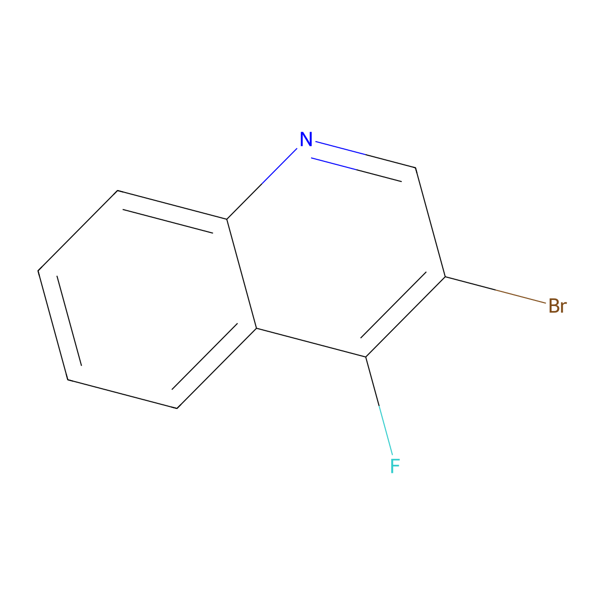 3-Bromo-4-fluoroquinoline molecular structure, CAS 1824455-38-0