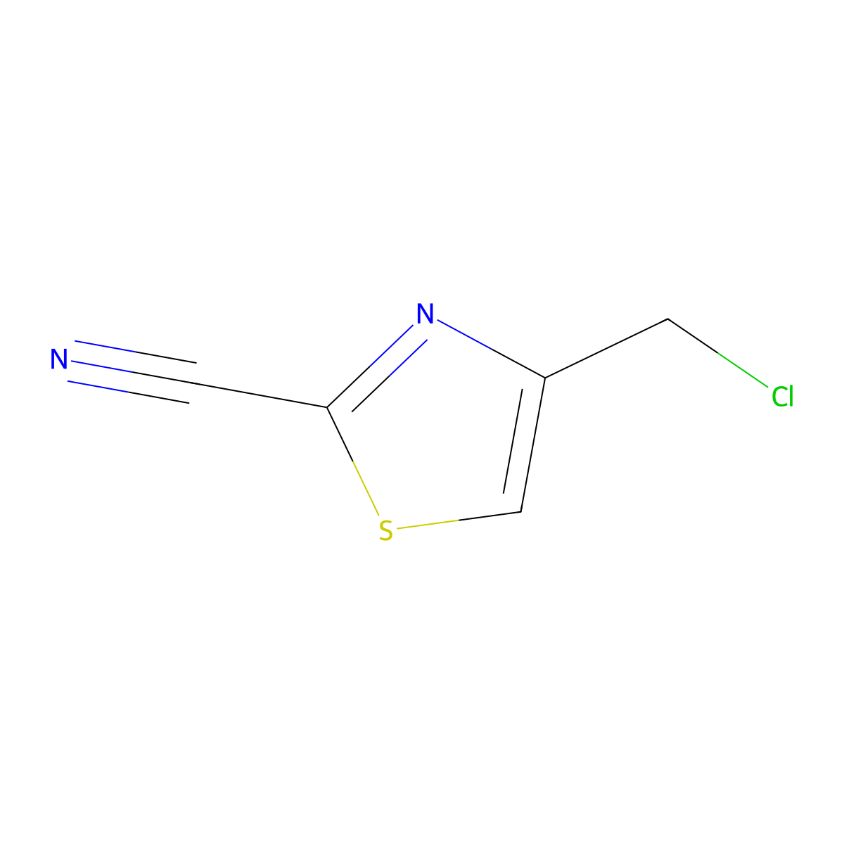 4-(Chloromethyl)-1,3-thiazole-2-carbonitrile molecular structure, CAS 1824455-58-4