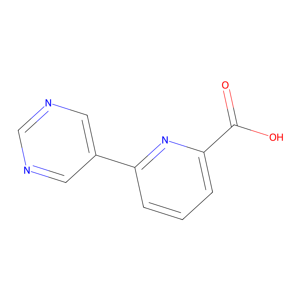 6-(Pyrimidin-5-yl)picolinic acid molecular structure, CAS 1824459-46-2