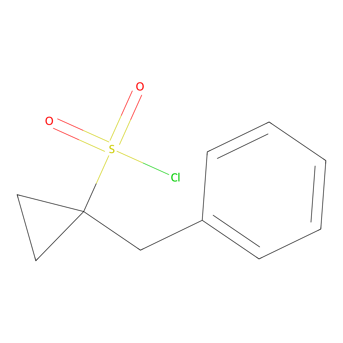1-Benzylcyclopropane-1-sulfonyl chloride molecular structure, CAS 1824462-35-2