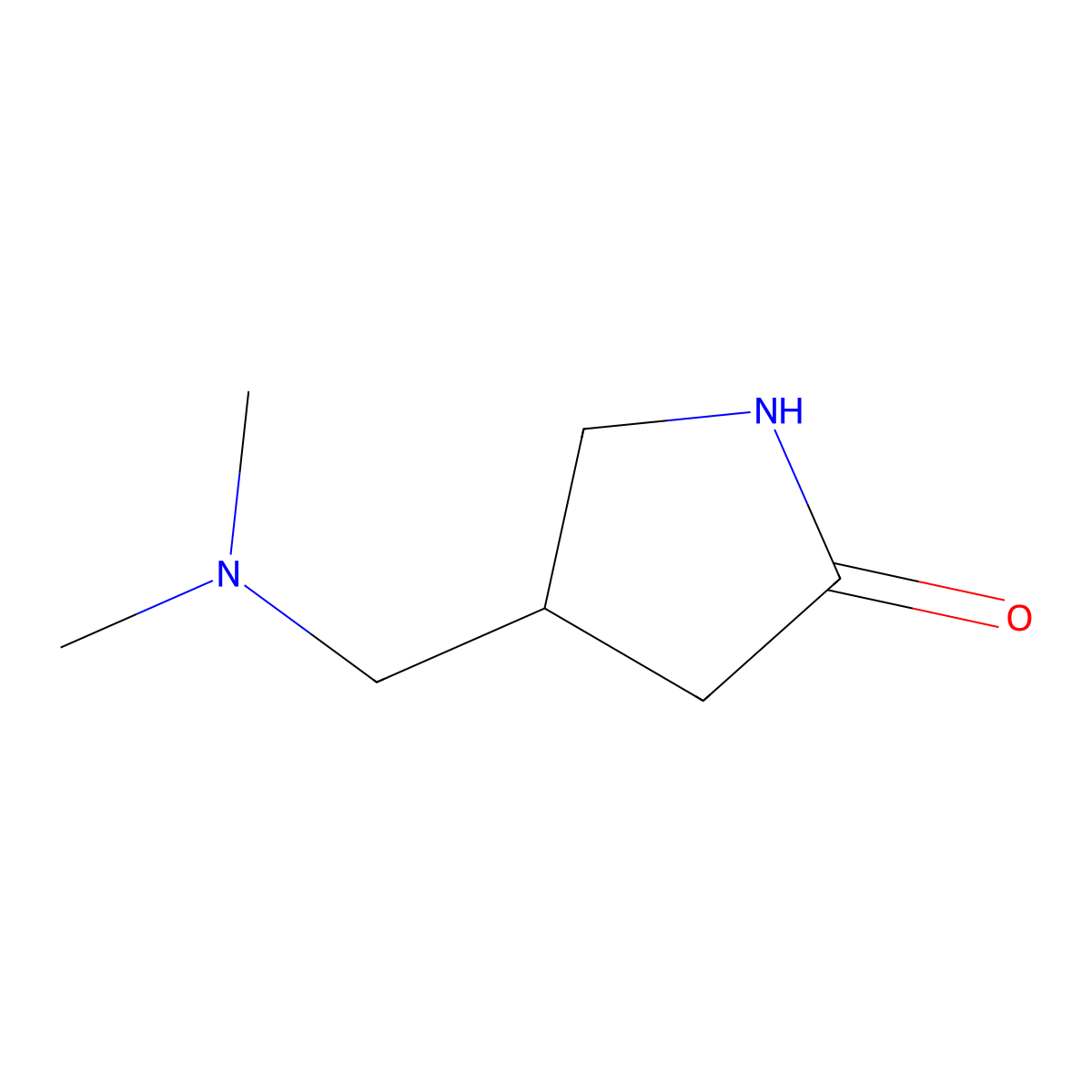 4-((Dimethylamino)methyl)pyrrolidin-2-one molecular structure, CAS 1824462-39-6