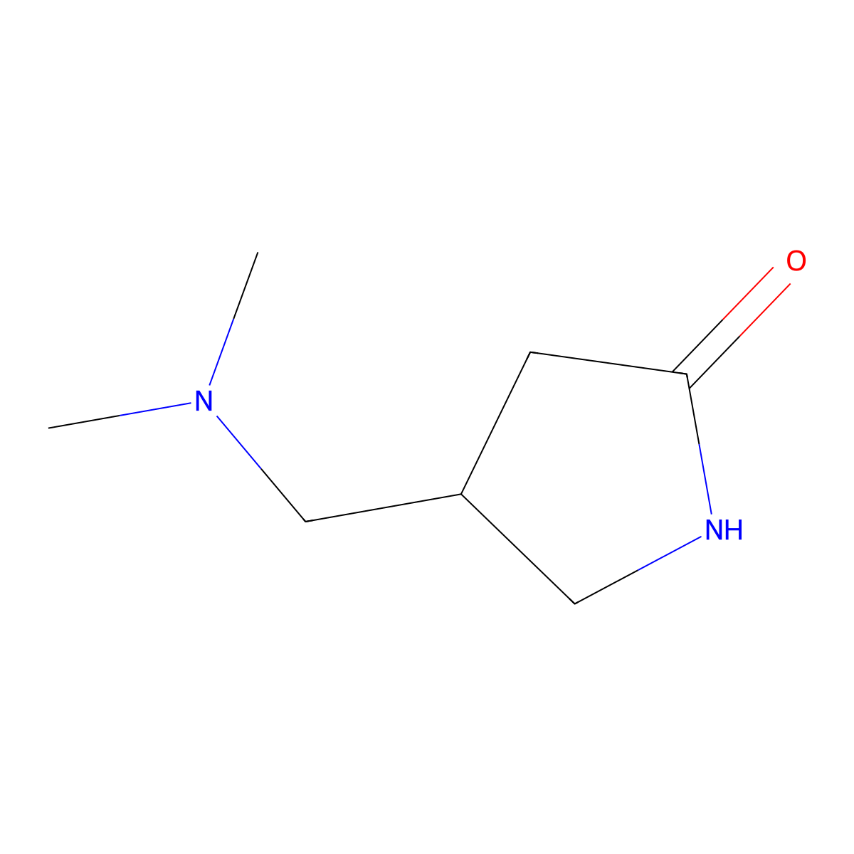4-((Dimethylamino)methyl)pyrrolidin-2-one molecular structure, CAS 1824462-39-6