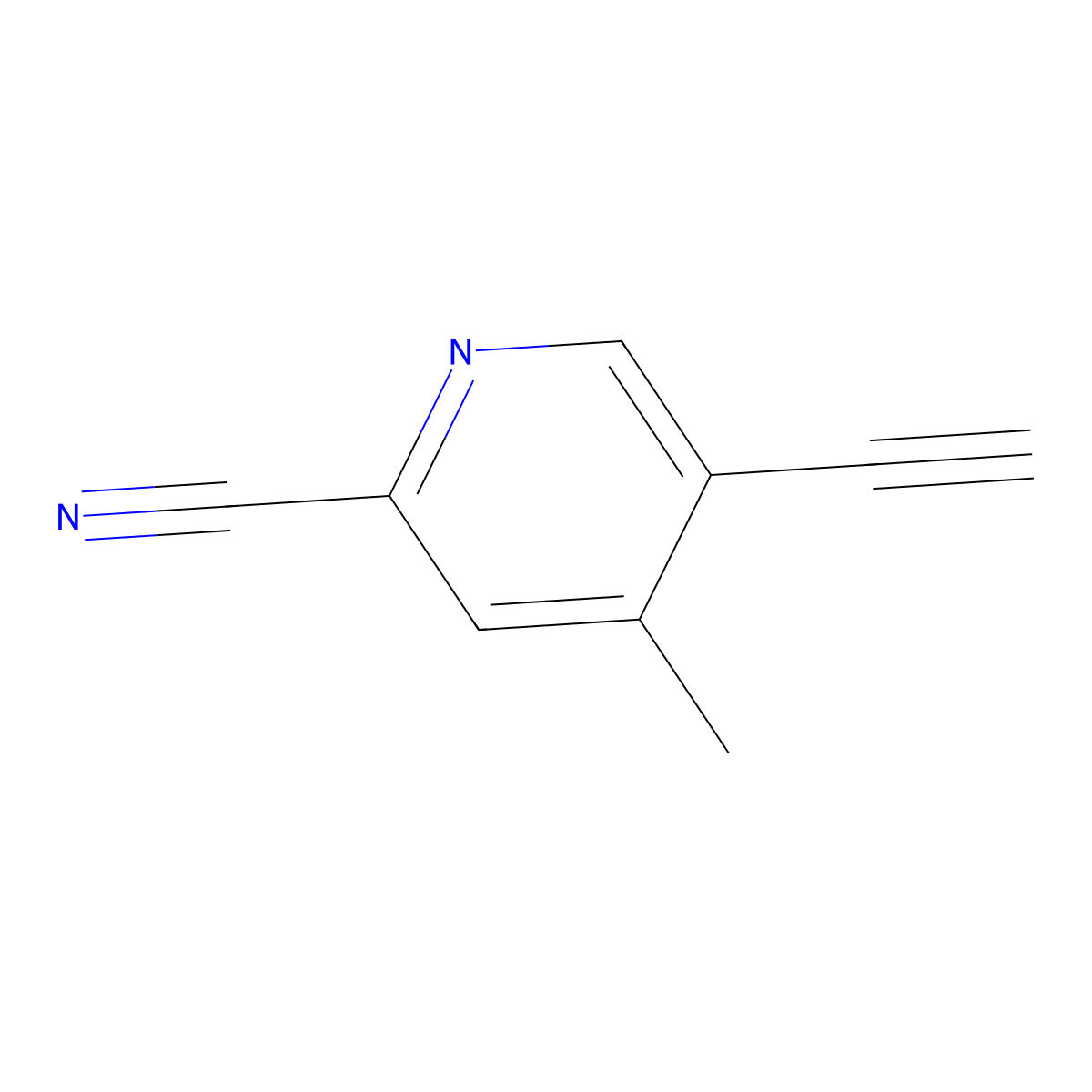 5-Ethynyl-4-methylpyridine-2-carbonitrile molecular structure, CAS 1824462-40-9