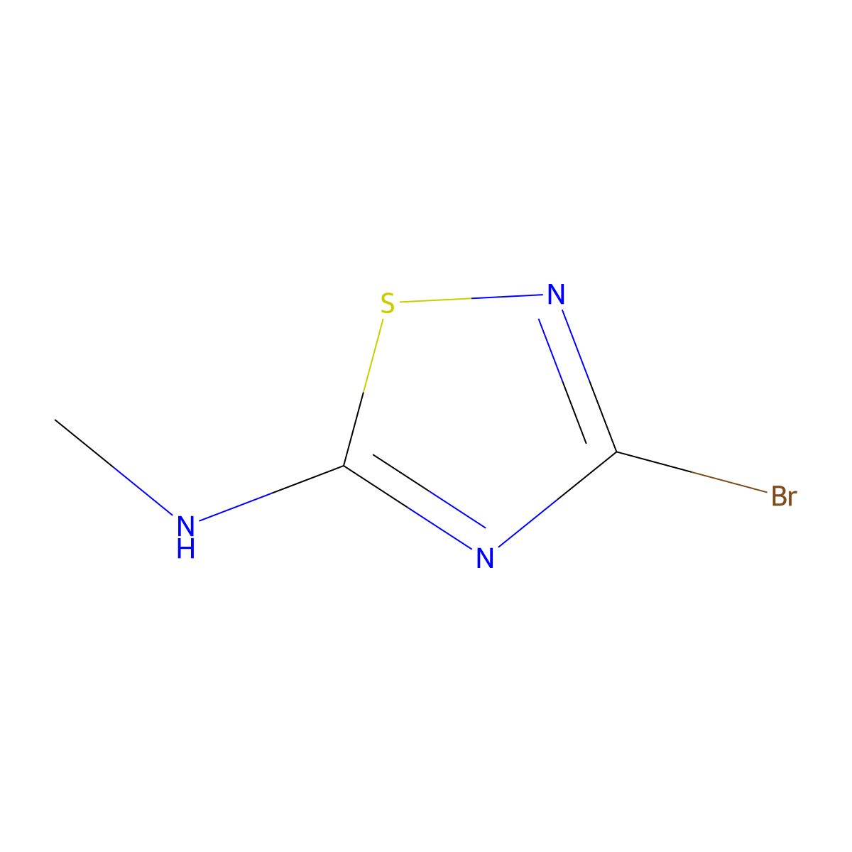 3-Bromo-N-methyl-1,2,4-thiadiazol-5-amine molecular structure, CAS 1824463-29-7