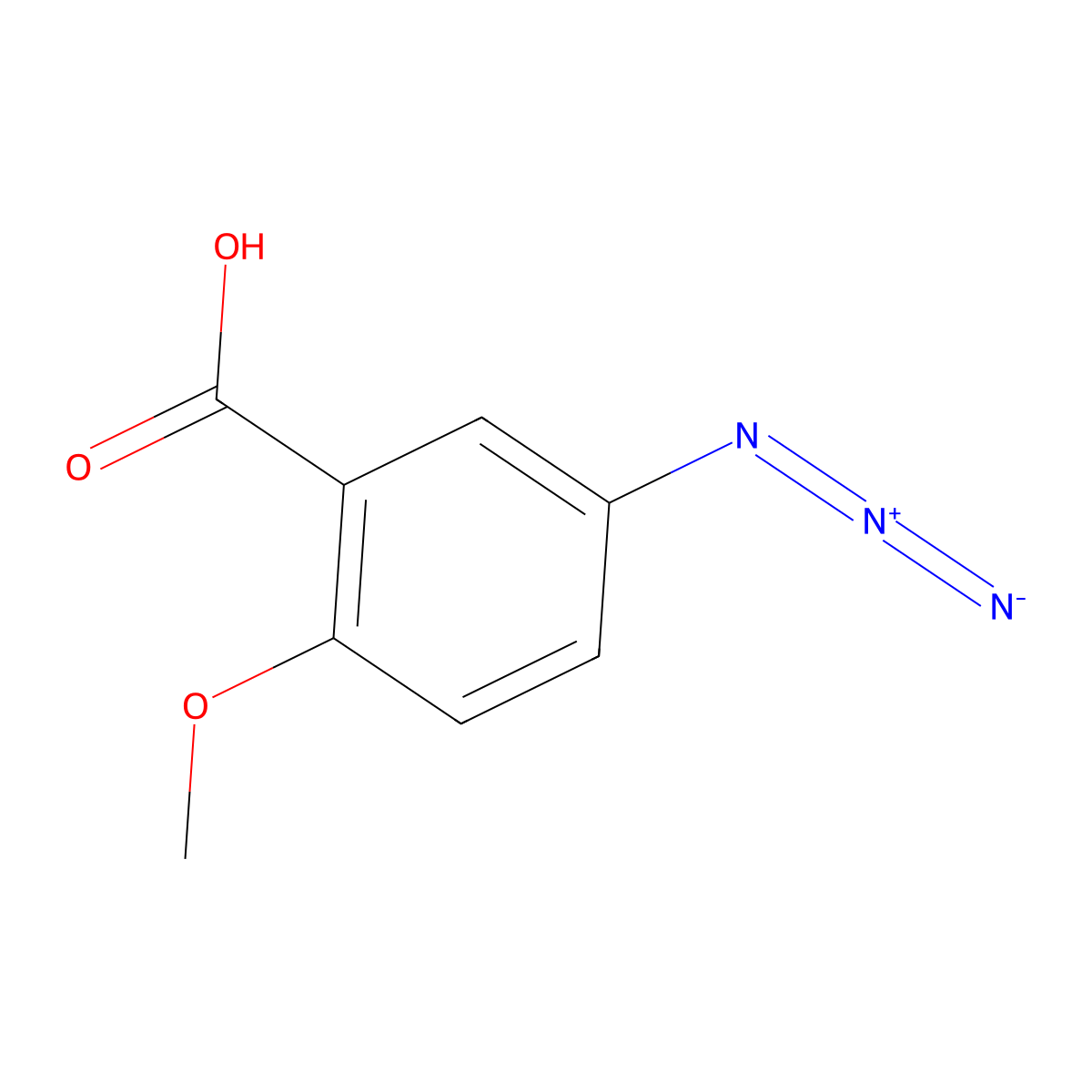 5-Azido-2-methoxybenzoic acid molecular structure, CAS 1824463-44-6