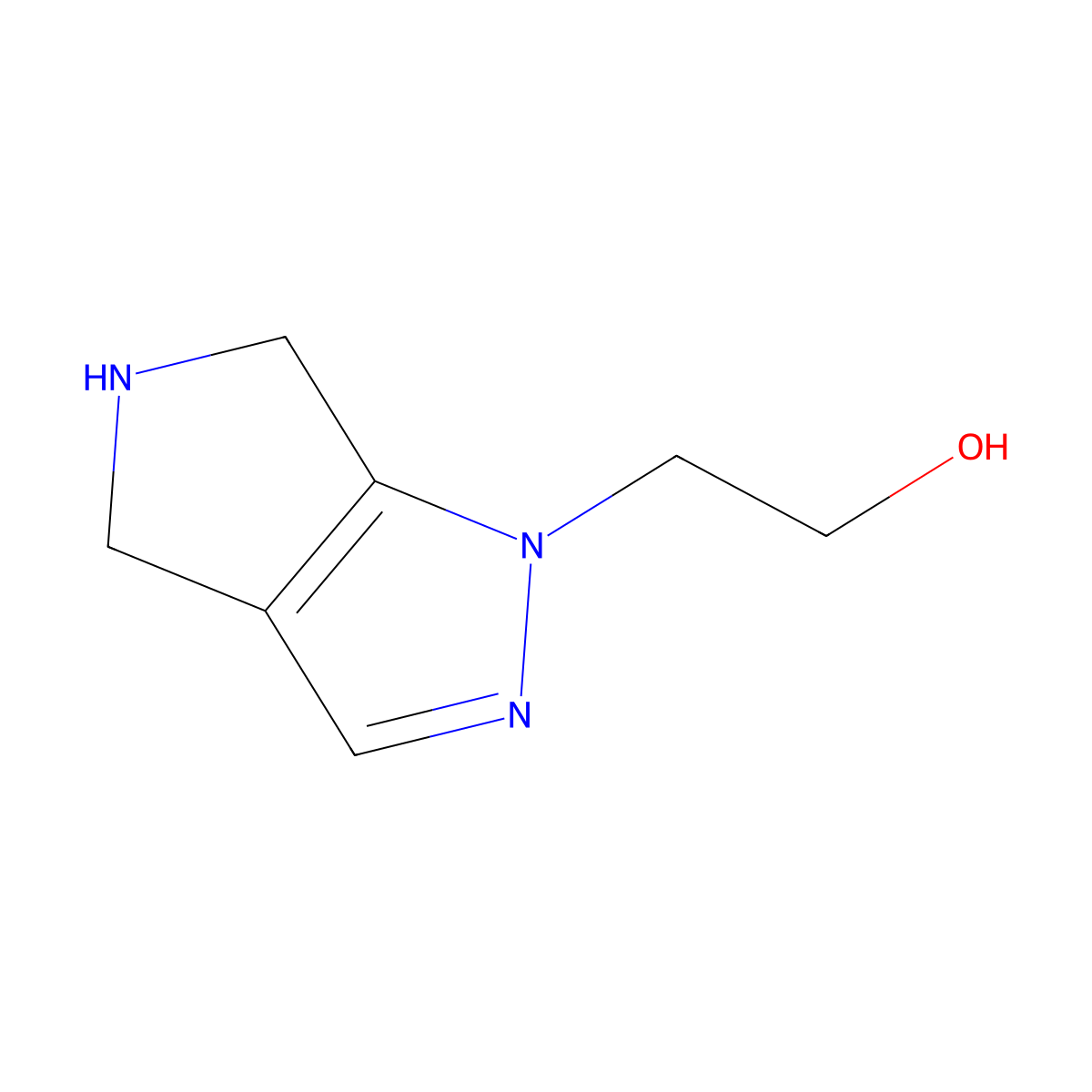 2-{1H,4H,5H,6H-pyrrolo[3,4-c]pyrazol-1-yl}ethan-1-ol molecular structure, CAS 1824463-91-3