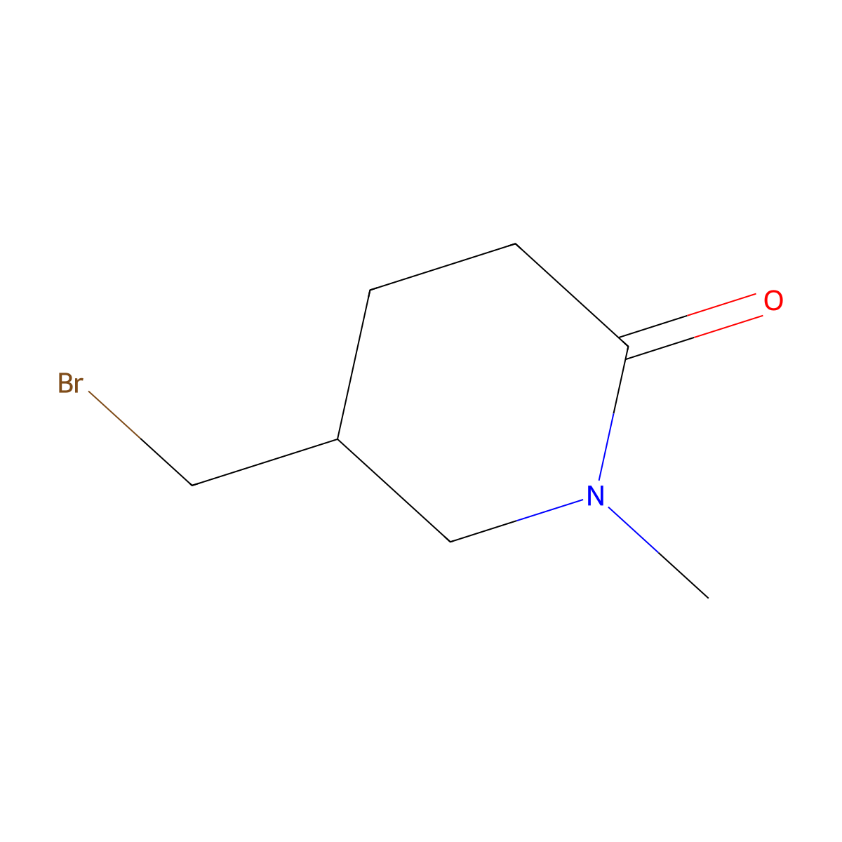 5-(Bromomethyl)-1-methyl-2-piperidinone molecular structure, CAS 1824463-97-9
