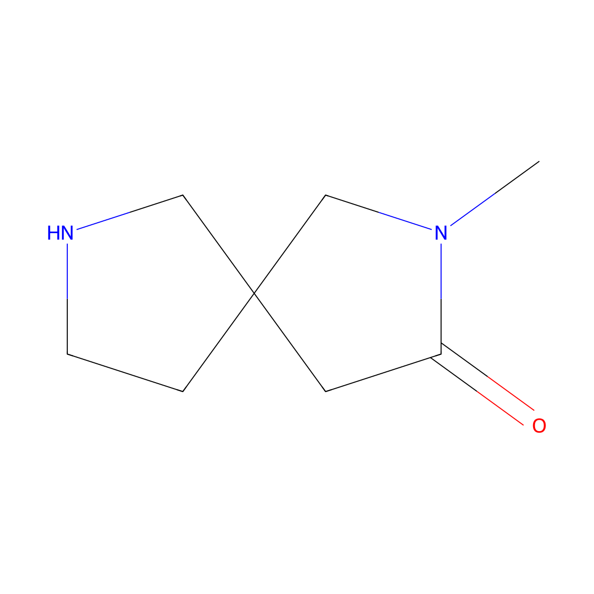 2-Methyl-2,7-diazaspiro[4.4]nonan-3-one molecular structure, CAS 1824464-81-4