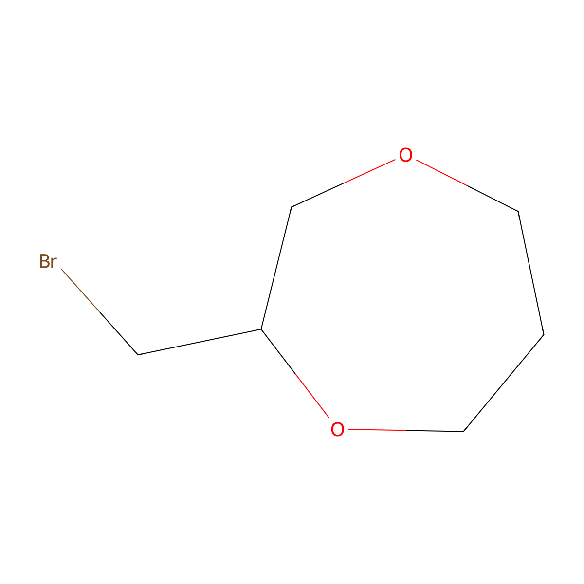 2-(Bromomethyl)-1,4-dioxepane molecular structure, CAS 1824465-37-3