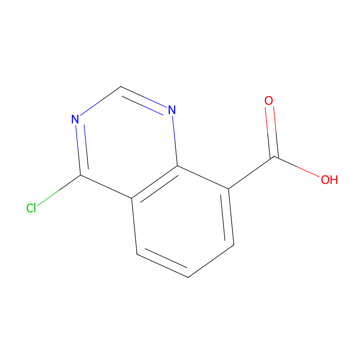 4-Chloroquinazoline-8-carboxylic acid molecular structure, CAS 1824465-41-9