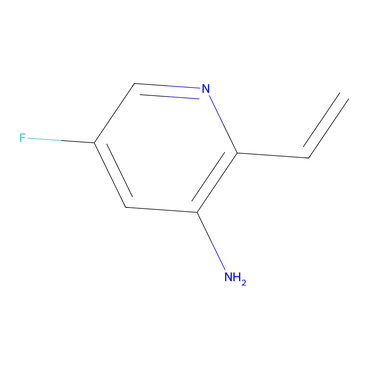 2-Ethenyl-5-fluoropyridin-3-amine molecular structure, CAS 1824465-46-4