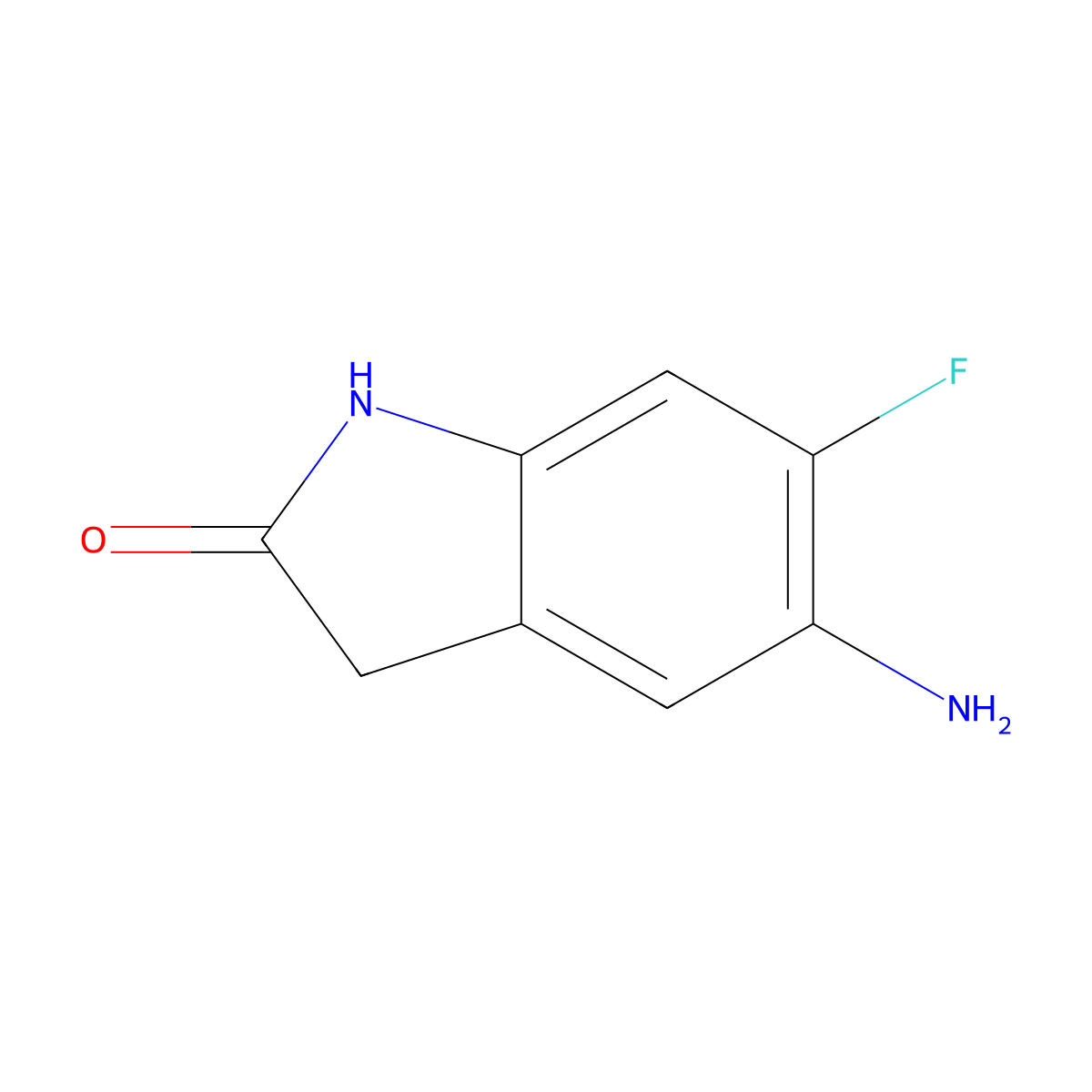 5-Amino-6-fluoro-1,3-dihydro-indol-2-one molecular structure, CAS 1824465-74-8