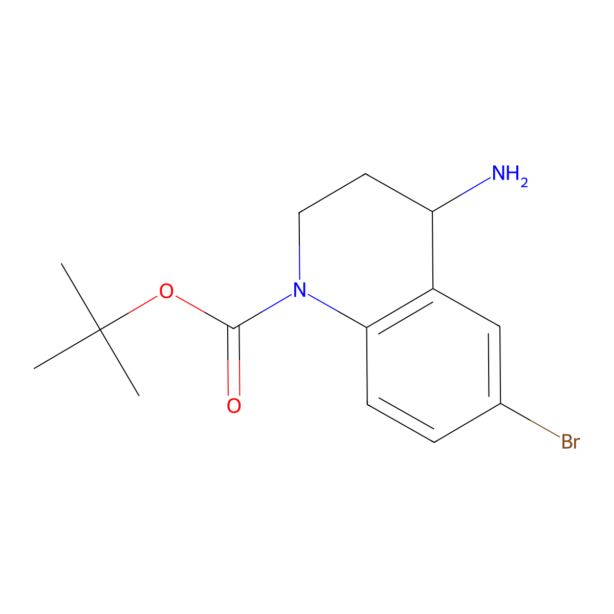 Tert-butyl 4-amino-6-bromo-1,2,3,4-tetrahydroquinoline-1-carboxylate molecular structure, CAS 1824468-65-6