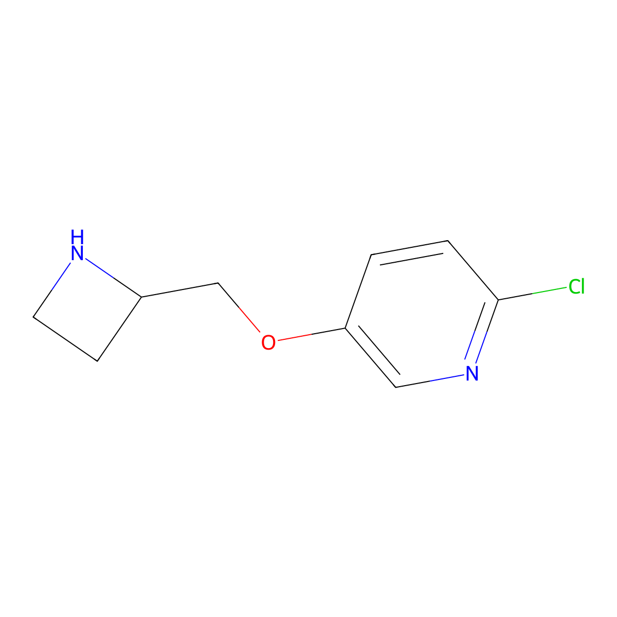 5-(2-Azetidinylmethoxy)-2-chloropyridine molecular structure, CAS 1824469-82-0