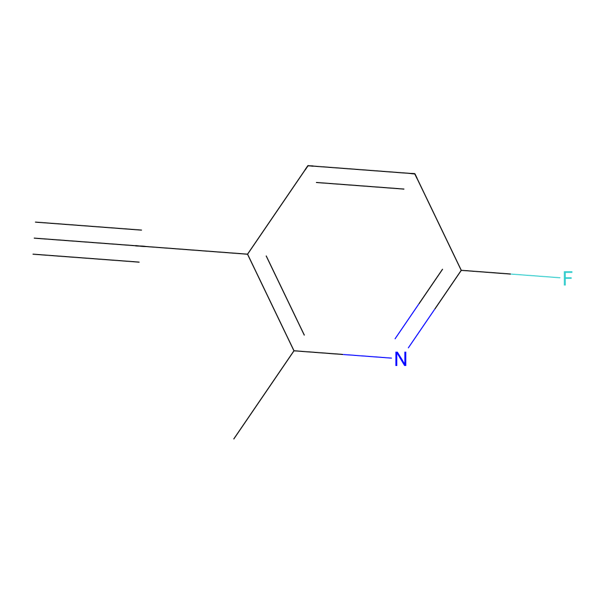 3-Ethynyl-6-fluoro-2-methylpyridine molecular structure, CAS 1824472-05-0