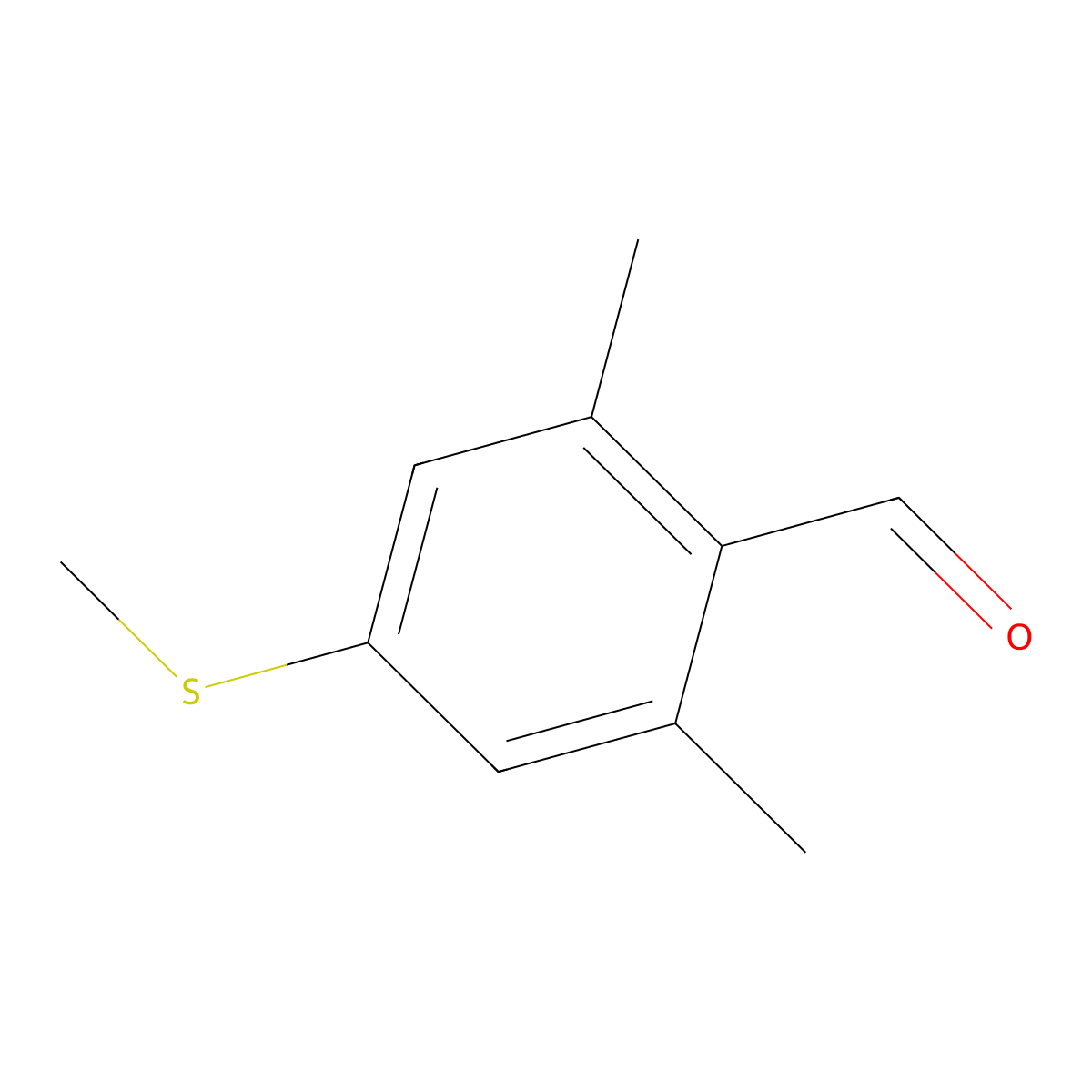 2,6-Dimethyl-4-(methylthio)benzaldehyde molecular structure, CAS 1824474-50-1