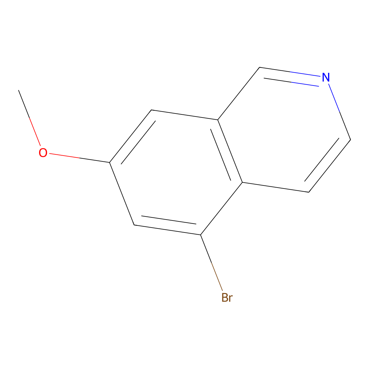 5-Bromo-7-methoxyisoquinoline molecular structure, CAS 1824478-07-0