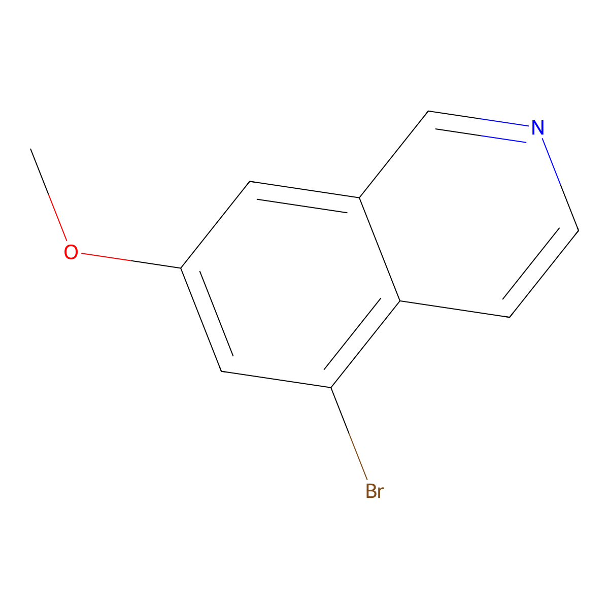 5-Bromo-7-methoxyisoquinoline molecular structure, CAS 1824478-07-0