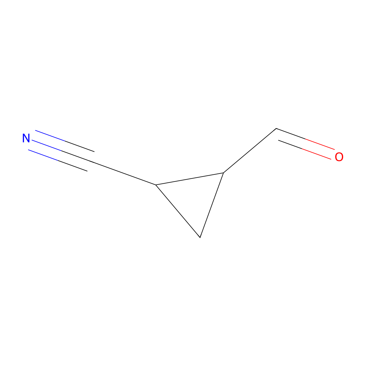 2-Formylcyclopropane-1-carbonitrile molecular structure, CAS 1824483-83-1