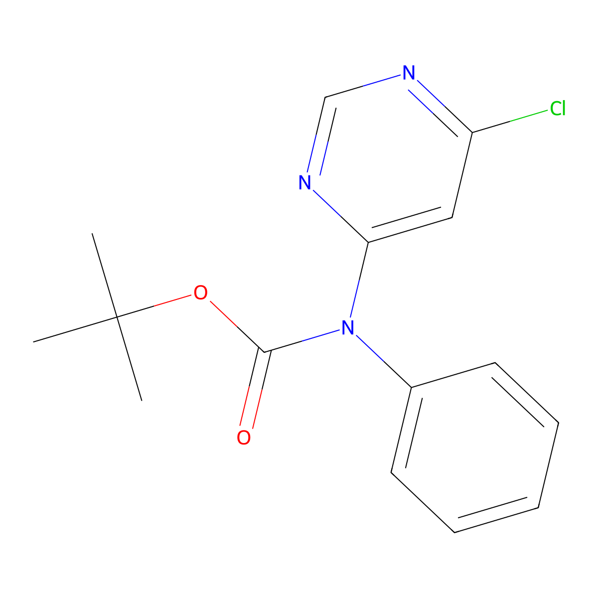 tert-butyl N-(6-chloropyrimidin-4-yl)-N-phenylcarbamate molecular structure, CAS 1824486-06-7