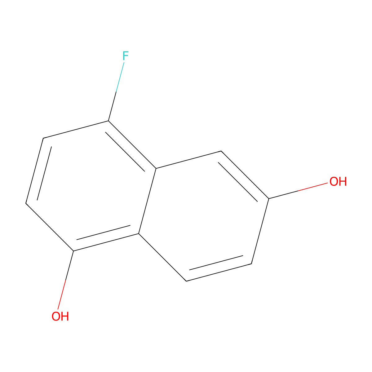 4-Fluoronaphthalene-1,6-diol molecular structure, CAS 1824496-31-2