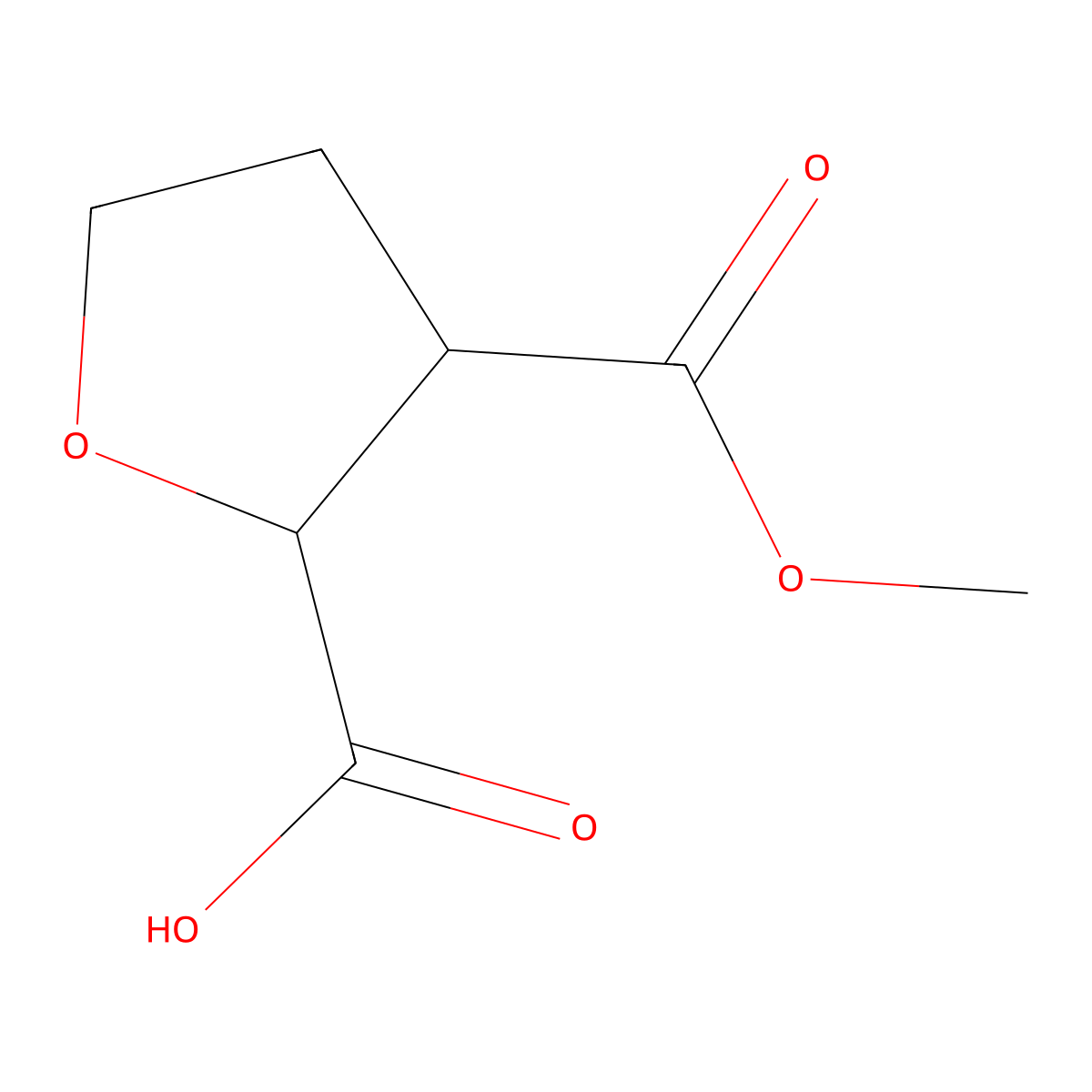 3-(Methoxycarbonyl)oxolane-2-carboxylic acid molecular structure, CAS 1824497-85-9