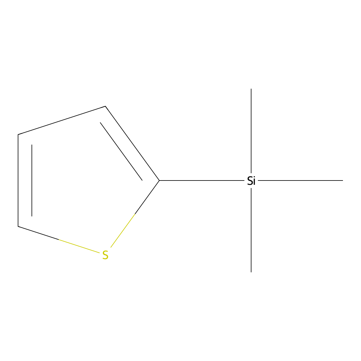 Silane, trimethyl-2-thienyl- molecular structure, CAS 18245-28-8