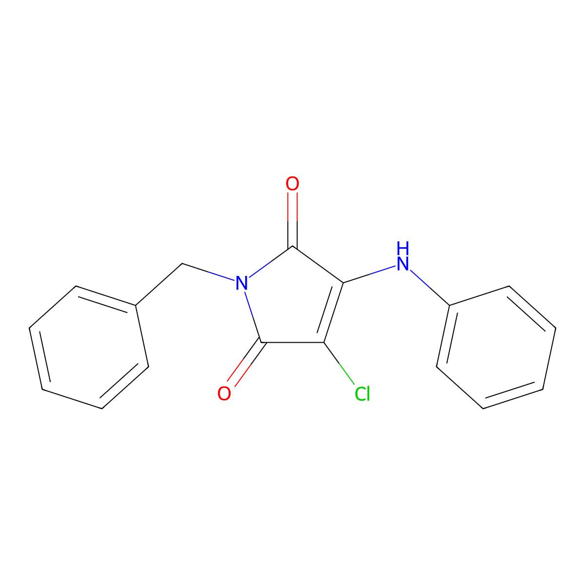3-Anilino-1-benzyl-4-chloropyrrole-2,5-dione molecular structure, CAS 18245-35-7