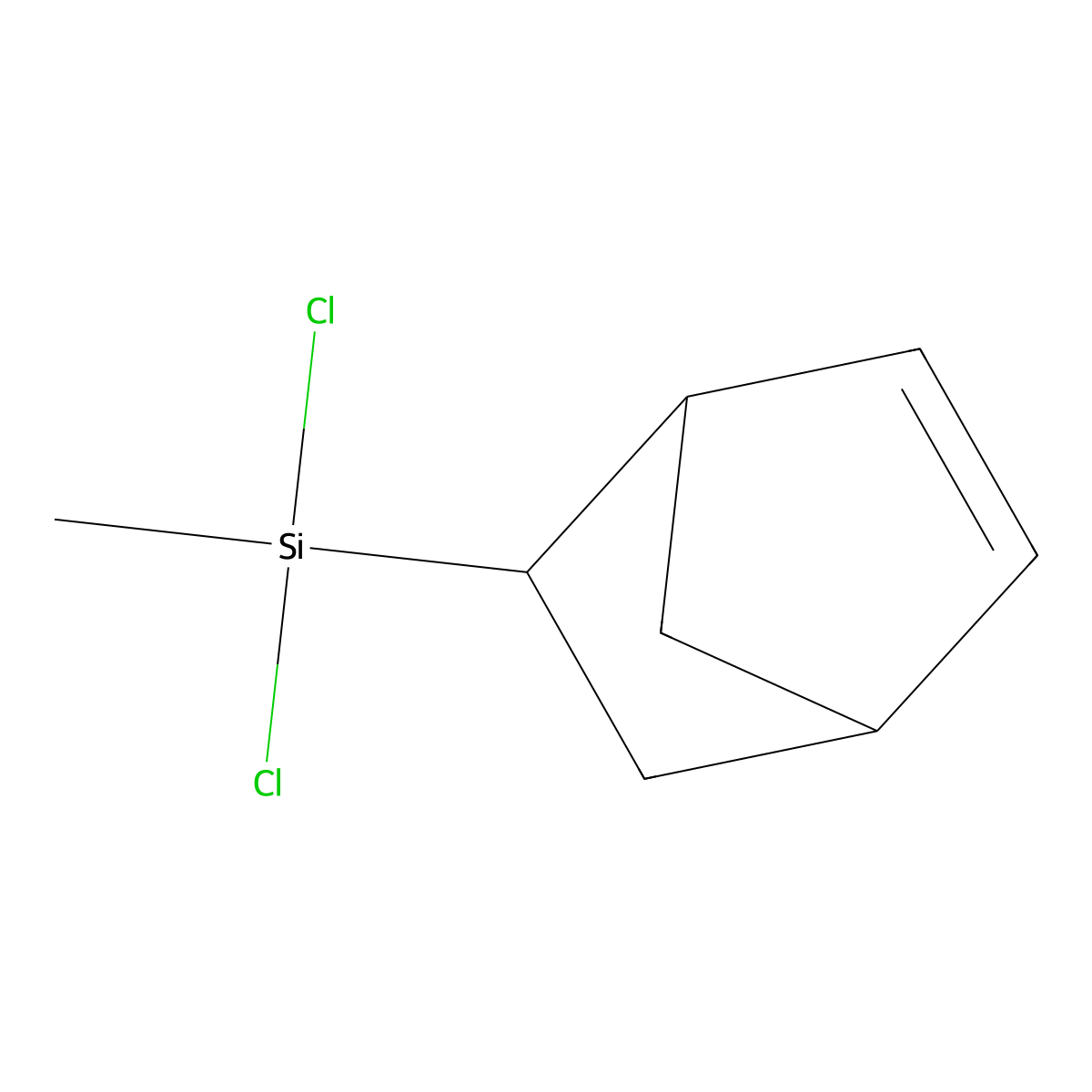 Bicyclo(2.2.1)hept-2-ene, 5-(dichloromethylsilyl)- molecular structure, CAS 18245-94-8