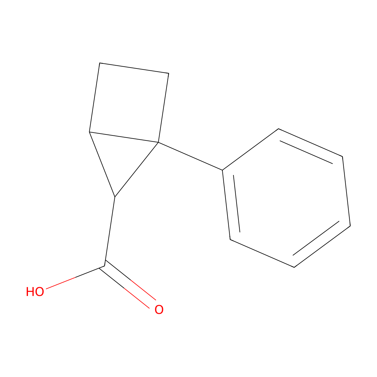 1-Phenylbicyclo[2.1.0]pentane-5-carboxylic acid molecular structure, CAS 1824502-94-4