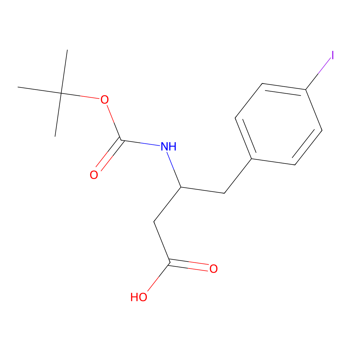 3-(Boc-amino)-4-(4-iodophenyl)butyric Acid molecular structure, CAS 1824505-64-7