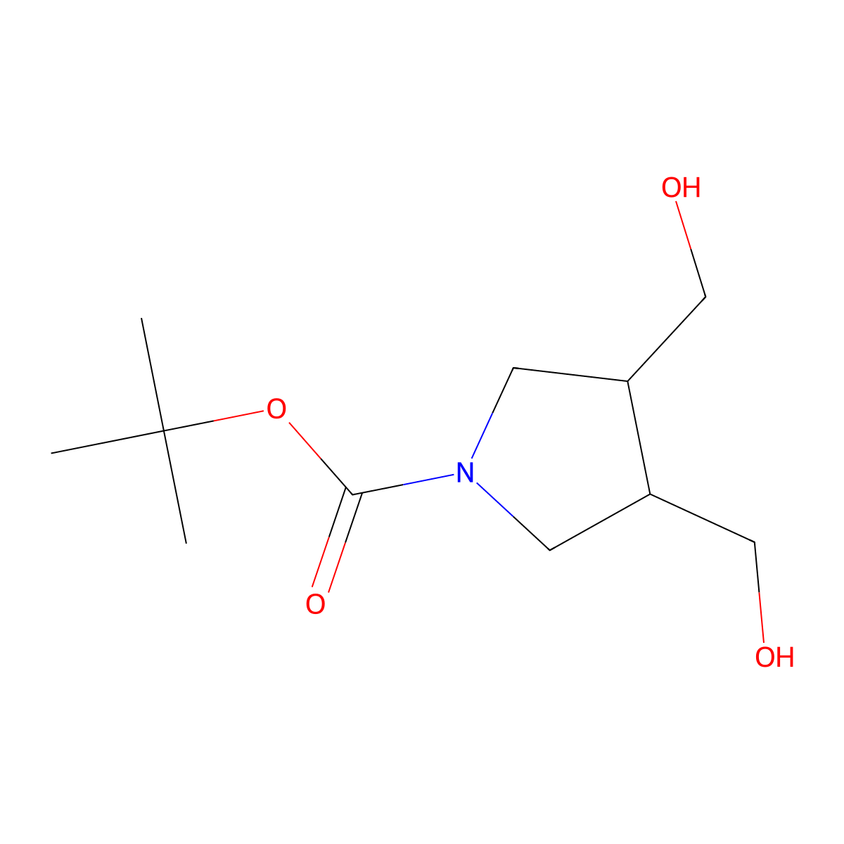 tert-Butyl 3,4-bis(hydroxymethyl)pyrrolidine-1-carboxylate molecular structure, CAS 1824506-52-6