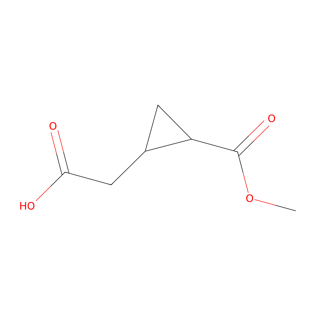 2-[2-(Methoxycarbonyl)cyclopropyl]acetic acid molecular structure, CAS 1824509-11-6