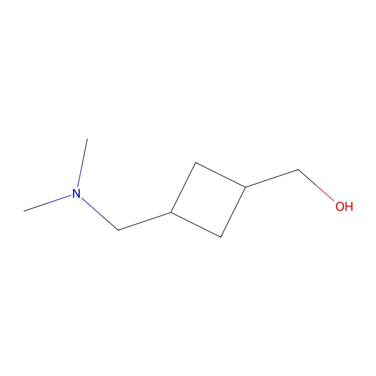 [3-[(Dimethylamino)methyl]cyclobutyl]methanol molecular structure, CAS 1824509-85-4