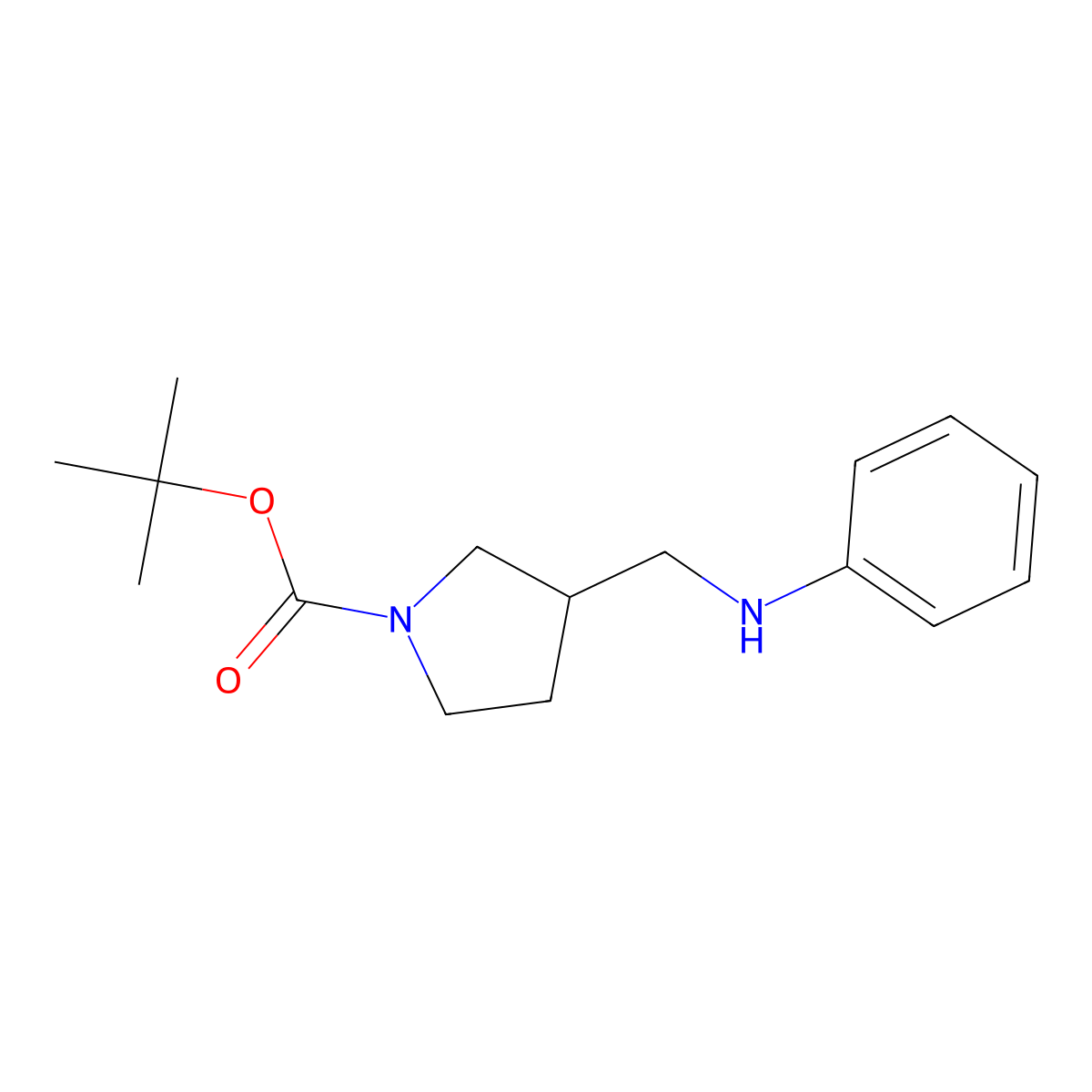 Tert-butyl 3-((phenylamino)methyl)pyrrolidine-1-carboxylate molecular structure, CAS 1824509-91-2