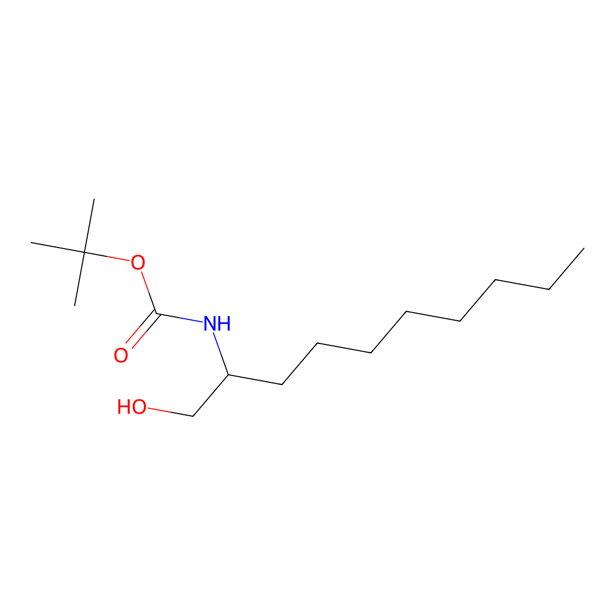 tert-butyl N-(1-hydroxydecan-2-yl)carbamate molecular structure, CAS 1824510-97-5